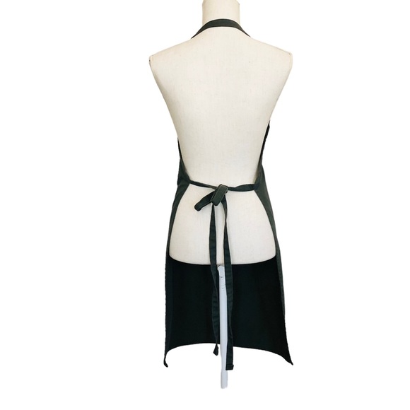 TRADER JOES Demo Crew RARE Dark Green Apron Front Utility Pockets Adjustable - Picture 4 of 7